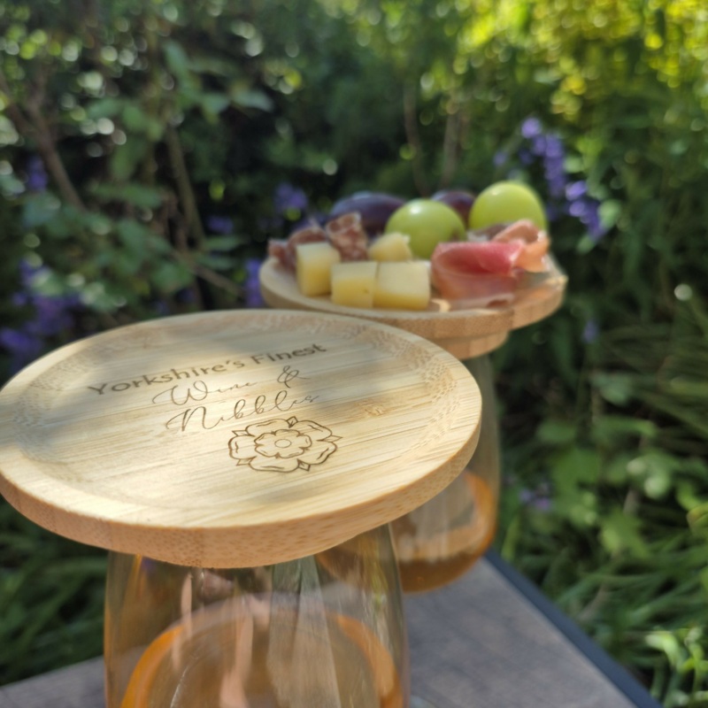 Mini Wine Glass Charcuterie Board  Portable Snack Topper – Yorkshire