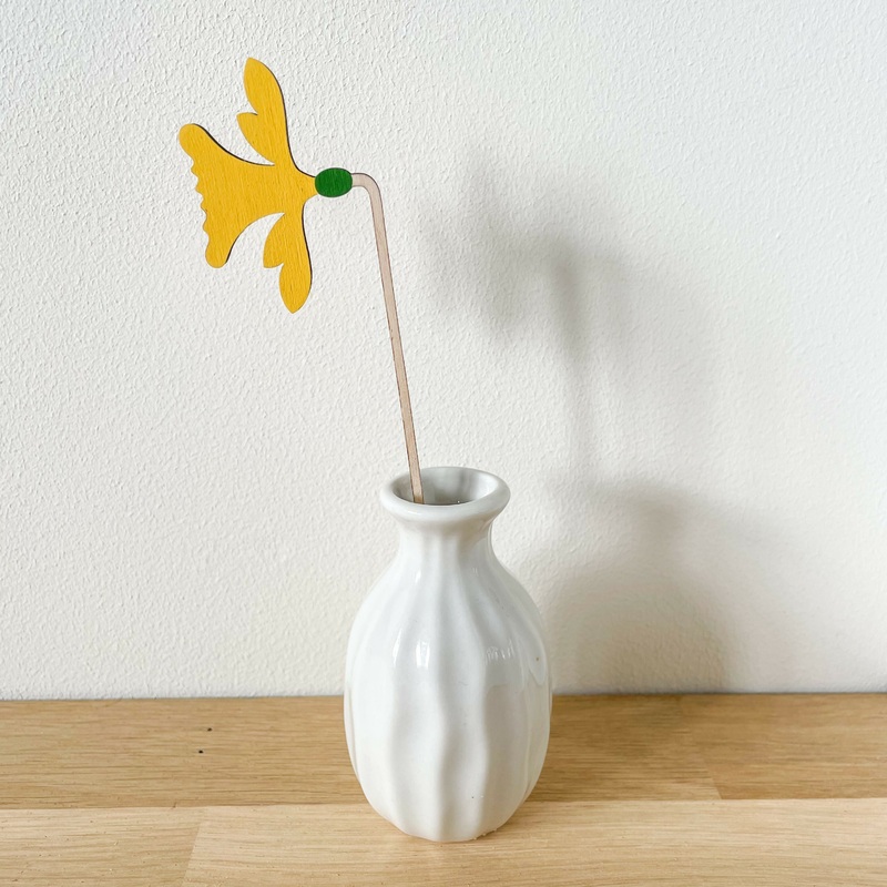 Mini Wooden Daffodil Flower