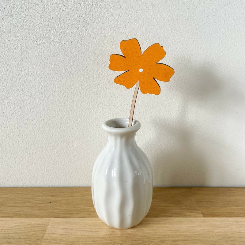Mini Wooden Orange Flower