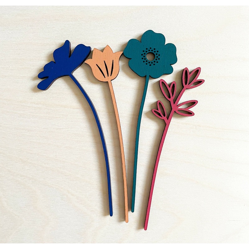 Mini Wooden Wildflowers Set – Multi