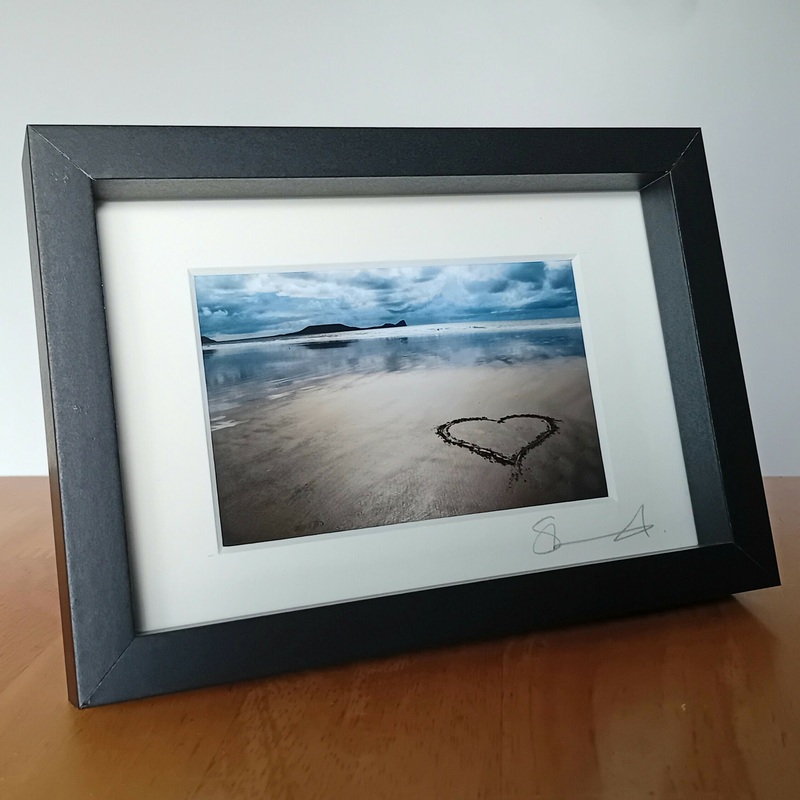 Rhossili Love Heart (mini oblong frame)