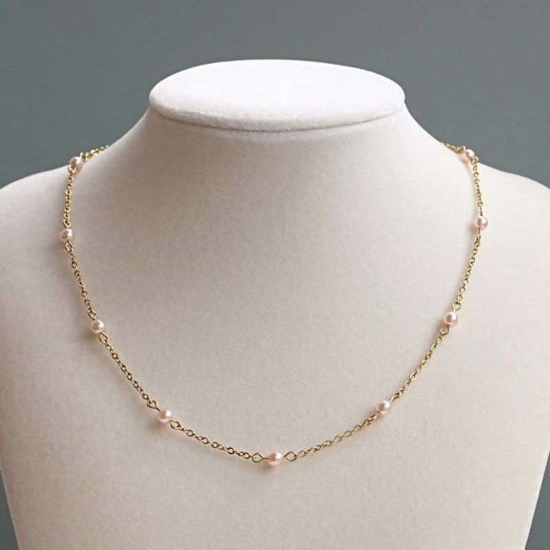 Soft Pink Pearl Necklace