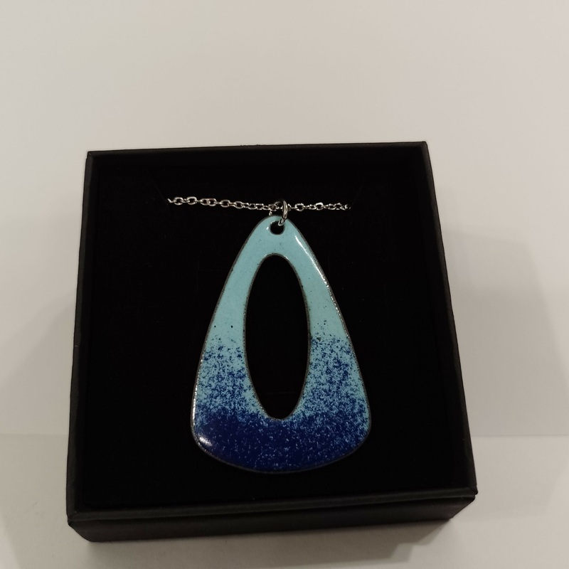 Blue Gradient Enamel Pendant