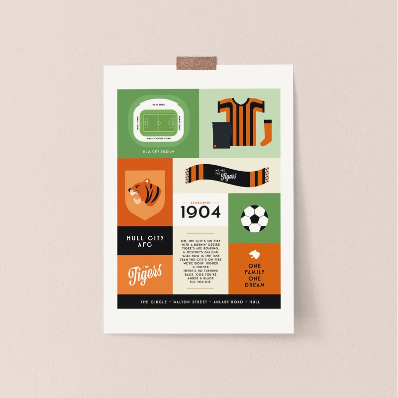 Hull City AFC Sport Print A3