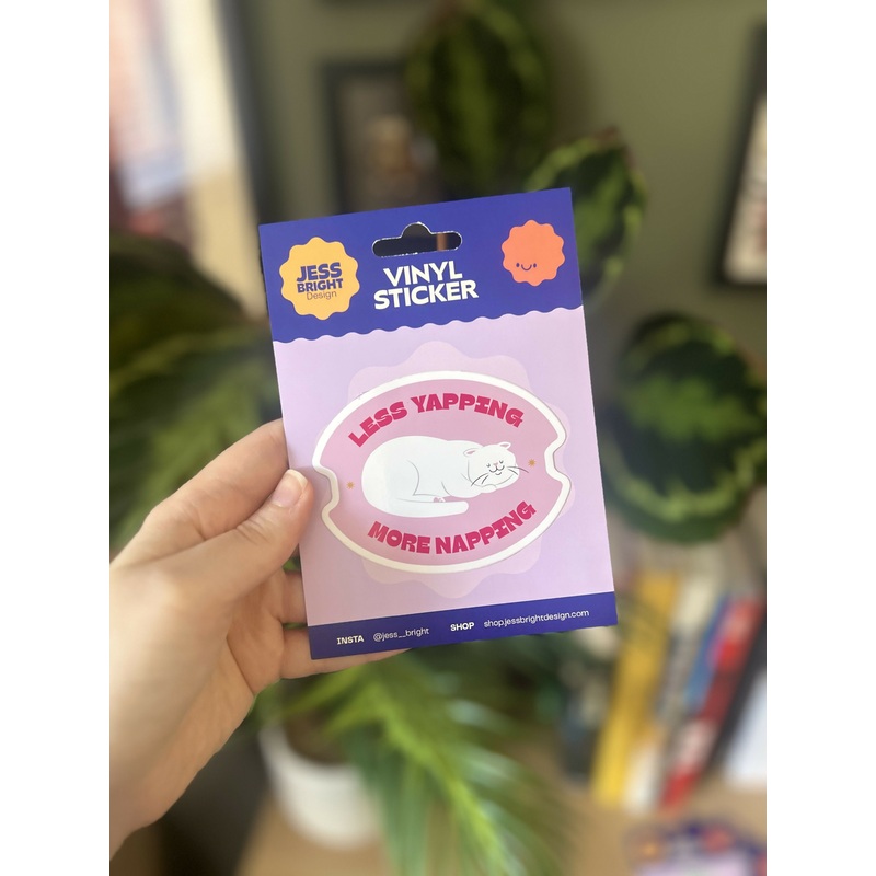 Less yapping Cat sticker