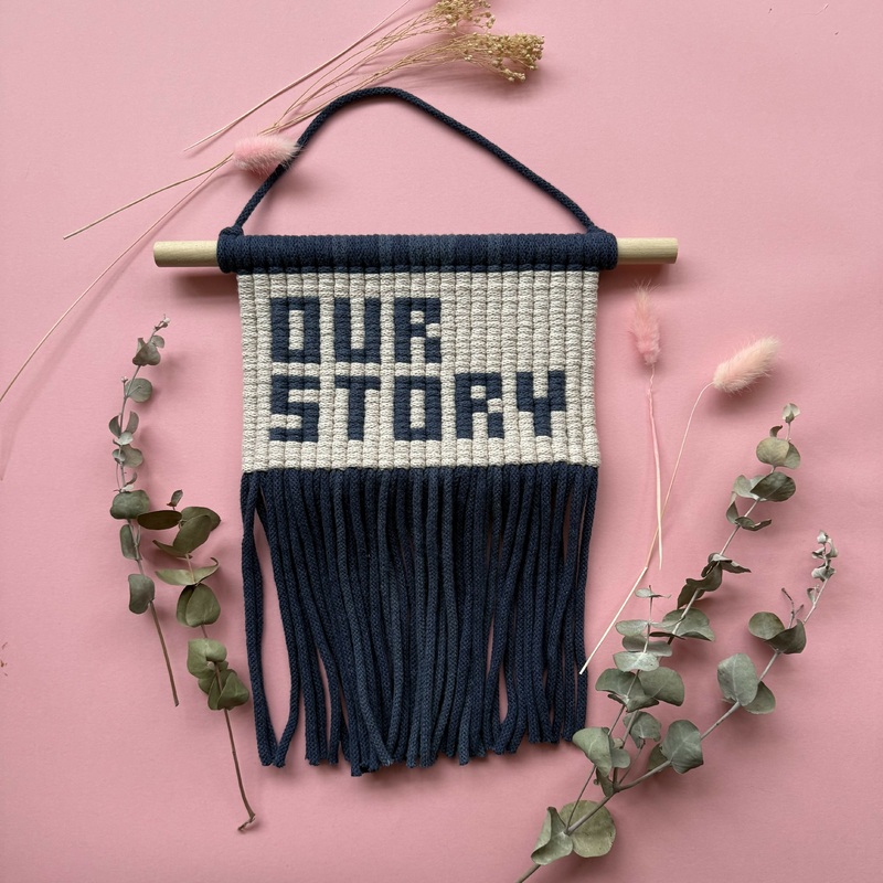 Our Story Macrame Wall Hanging