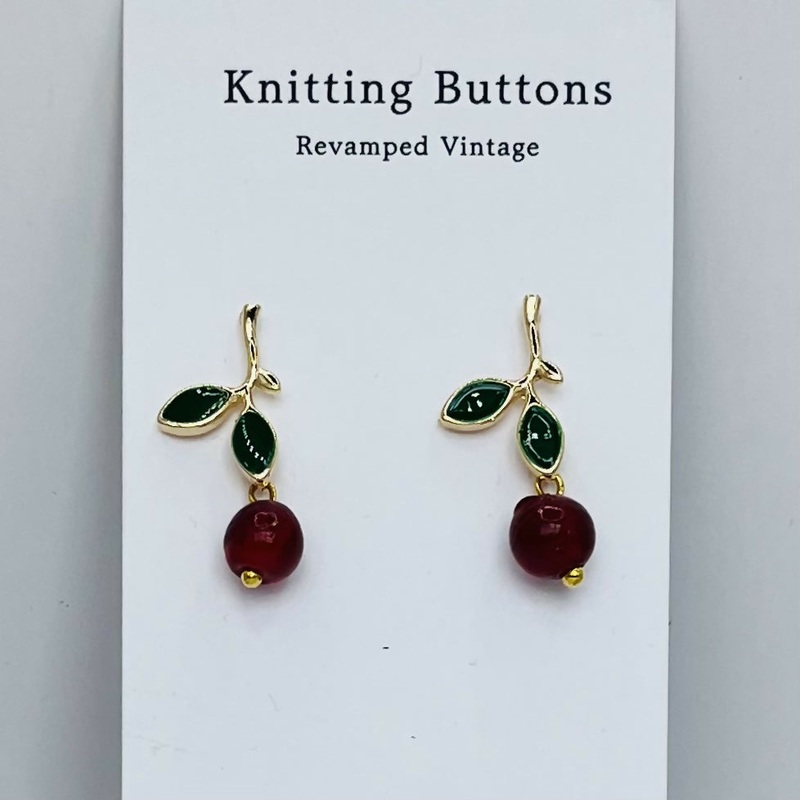 Revamped Vintage Earrings – Cherry