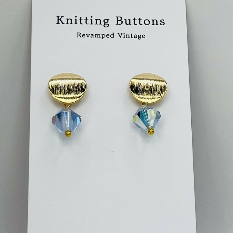 Revamped Vintage Earrings – Circle Texture Stud