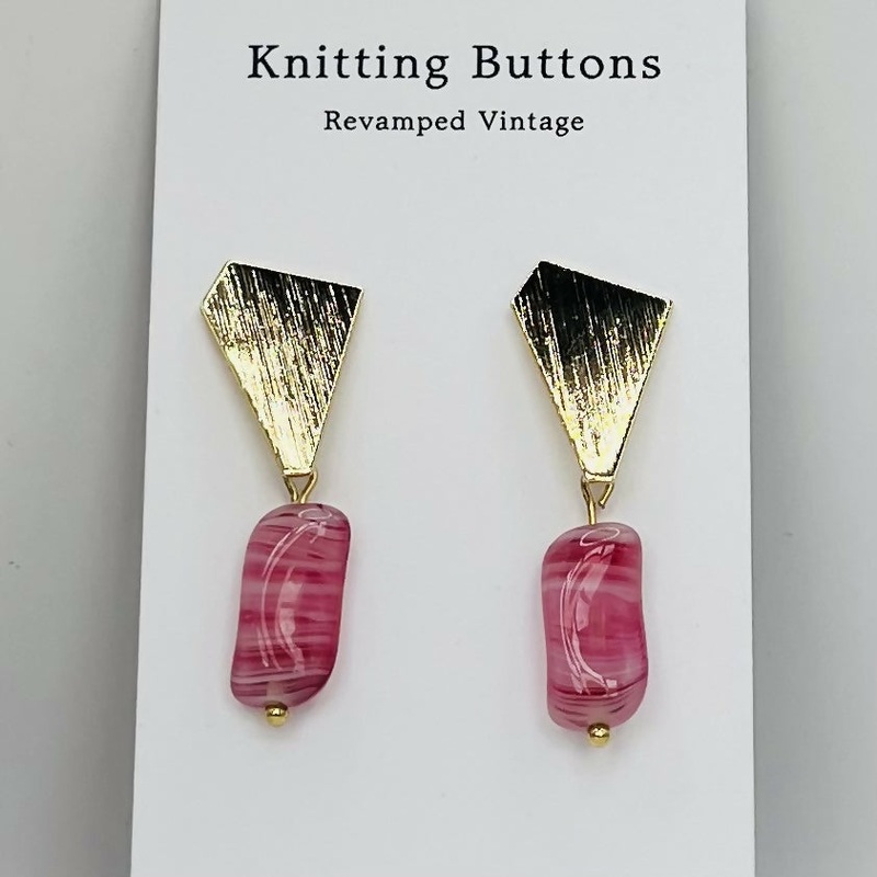 Revamped Vintage Earrings – Geo Drop