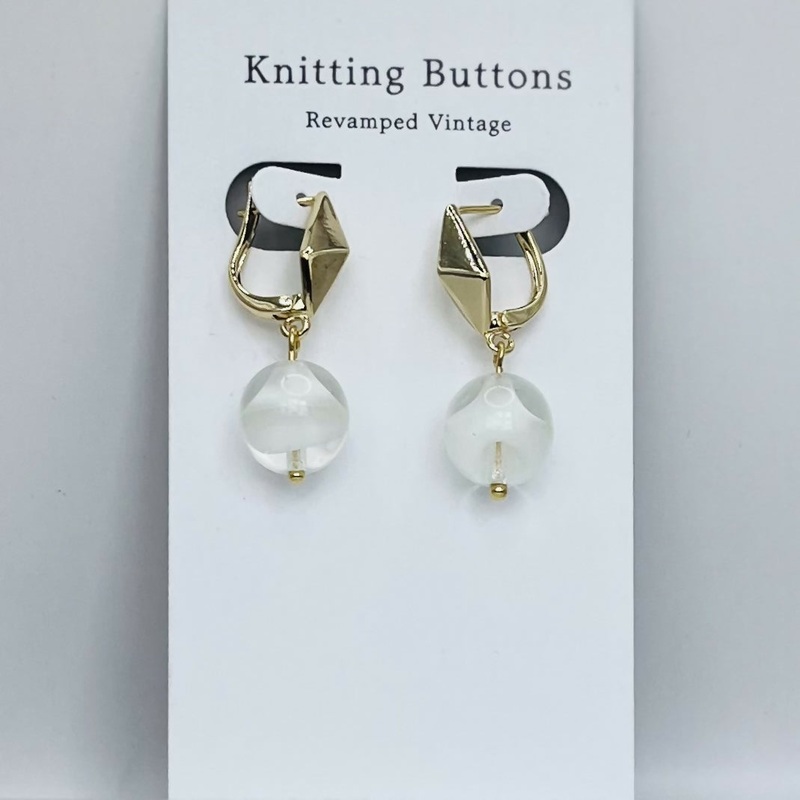 Revamped Vintage Earrings – Geo Huggie