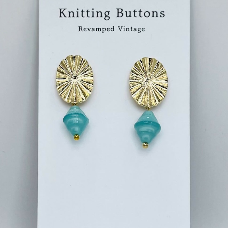 Revamped Vintage Earrings – Oval Star Burst