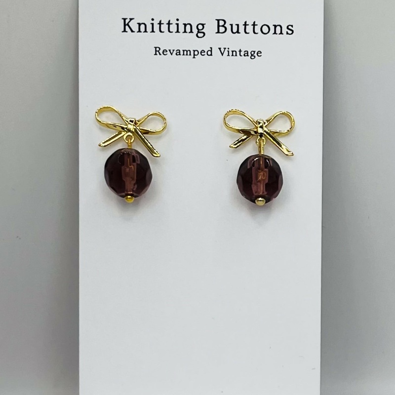 Revamped Vintage – Stud Bow|Plum Bow|Lilac Bow|Red Cube Bow|Crystal Bow