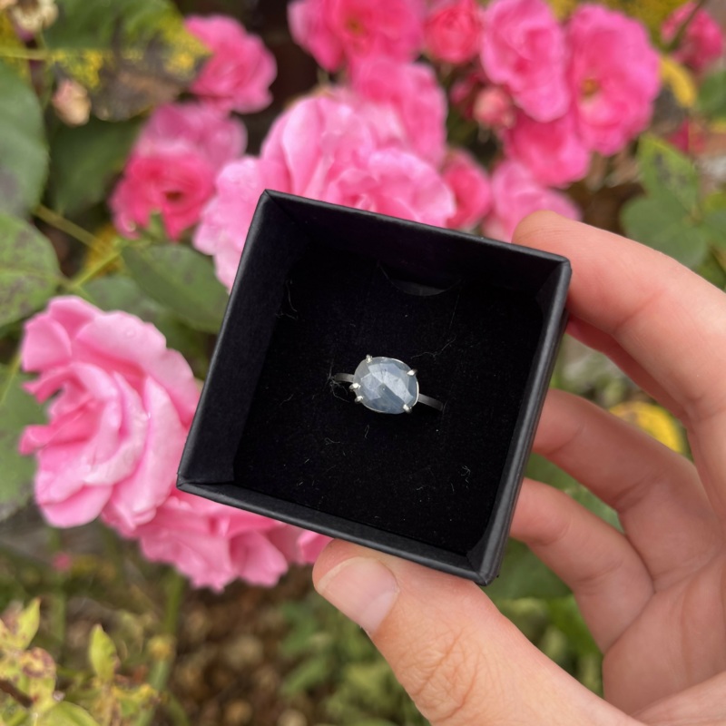 Rose Cut Sapphire Ring