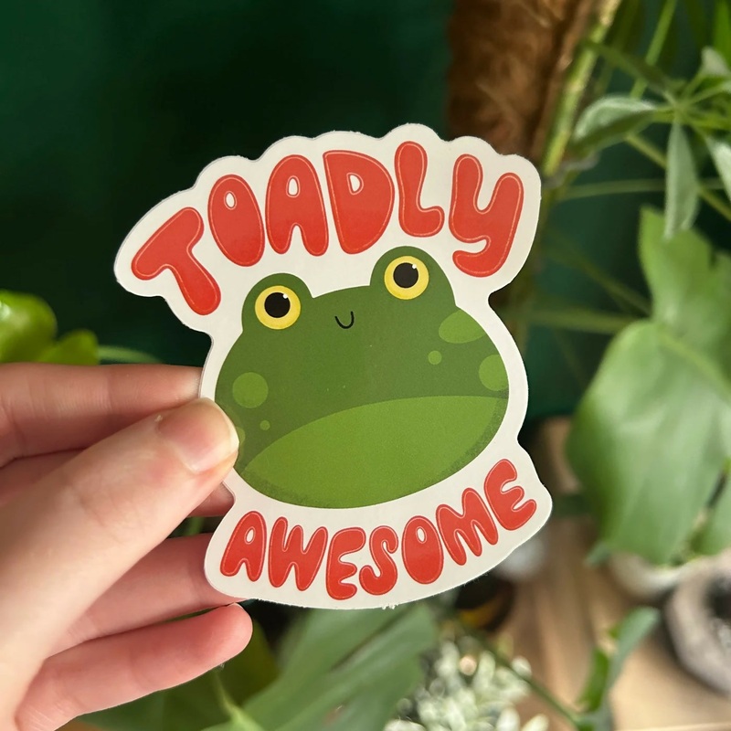 Toadly awesome sticker