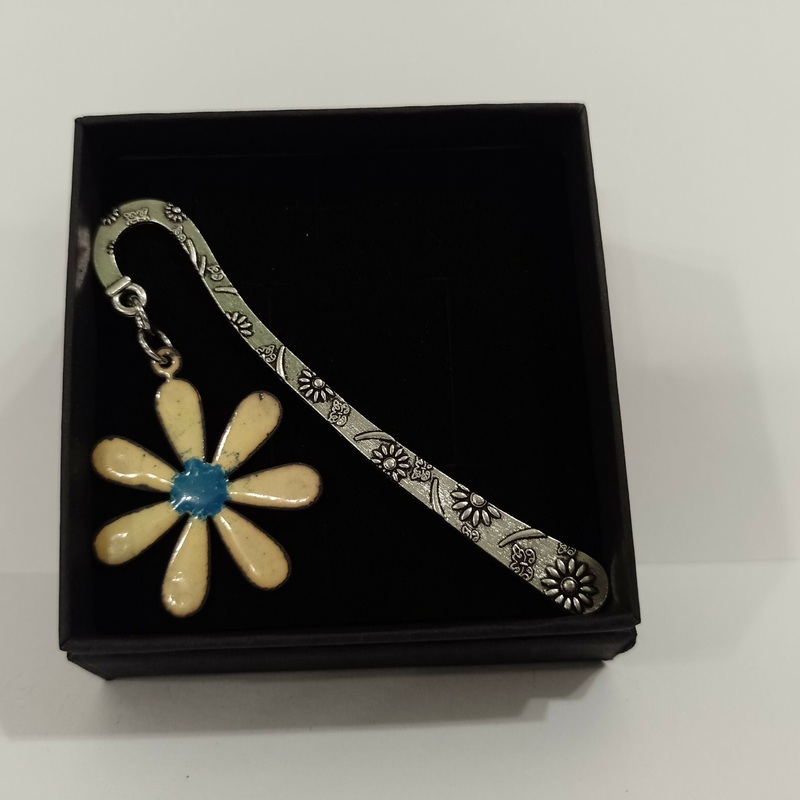 Yellow Daisy Flower Enamel Bookmark