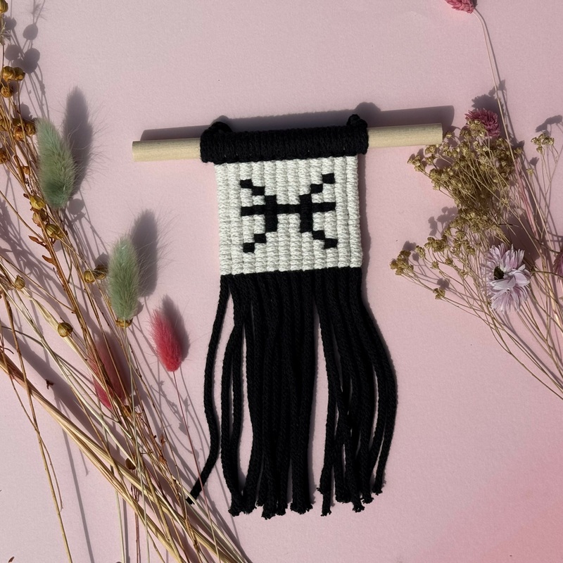 Zodiac Macrame Wall Hanging|Aquarius|Scorpio|Pisces|Capricorn|Libra|Sagittarius