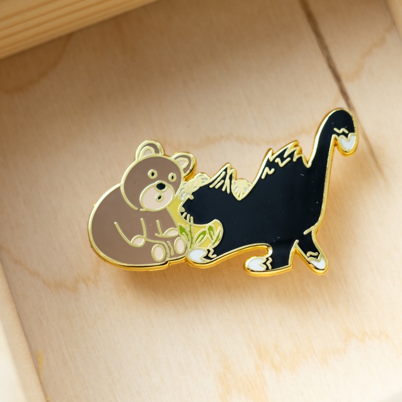 Bear & Cat Enamel Pin