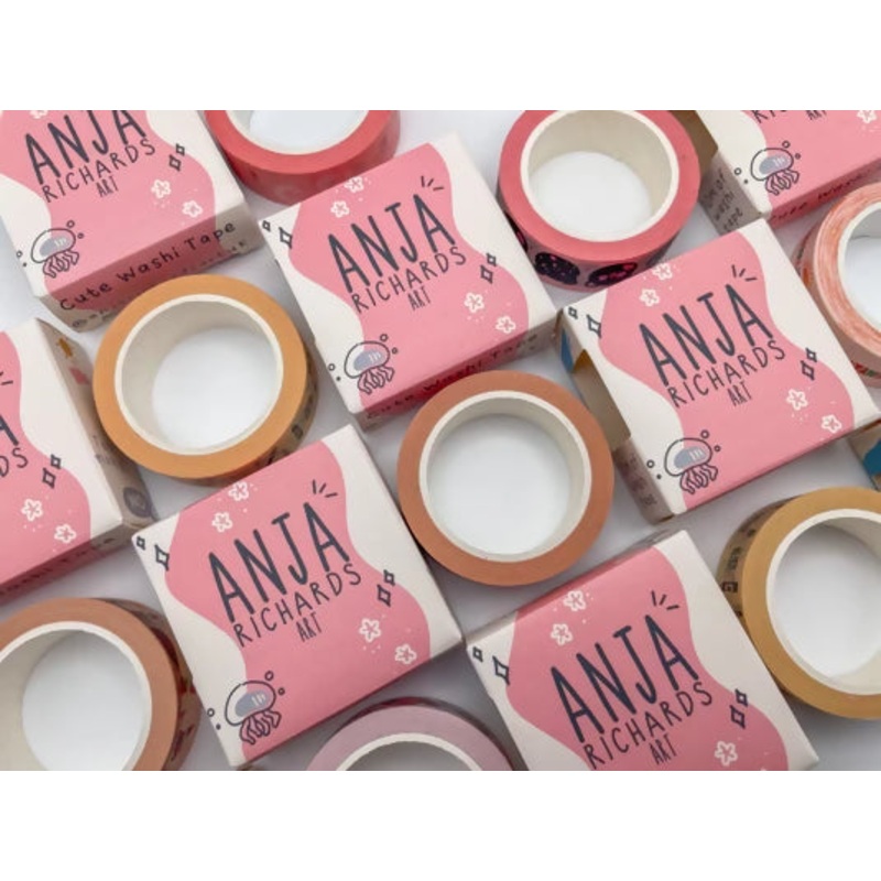 Boxed Washi Tape|Jellyfish|Coral|Ocra|Mail Day|Pattern|Wings & Tails