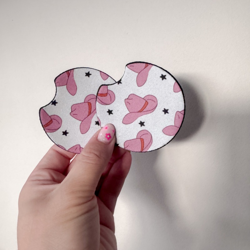 Cowboy Hat Car Coaster Set