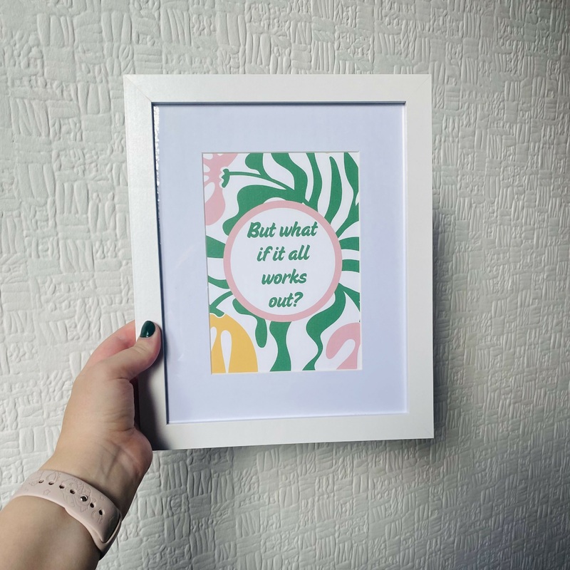 Framed What If Print (White)