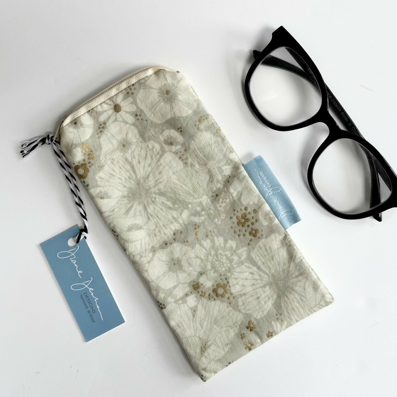 Glasses Case – Grey Floral