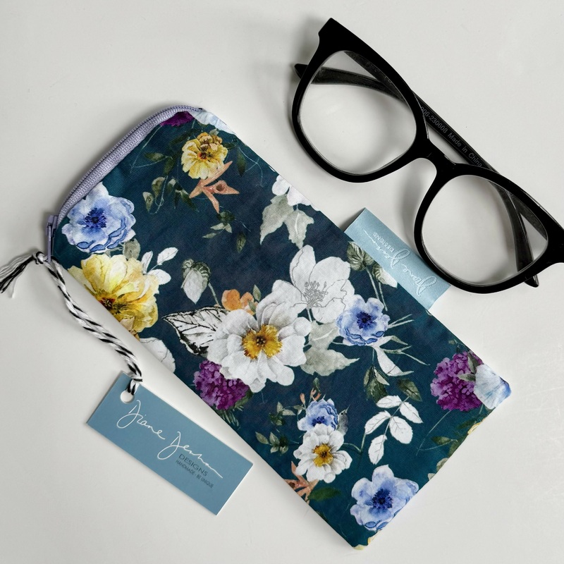 Glasses Case – Teal Floral