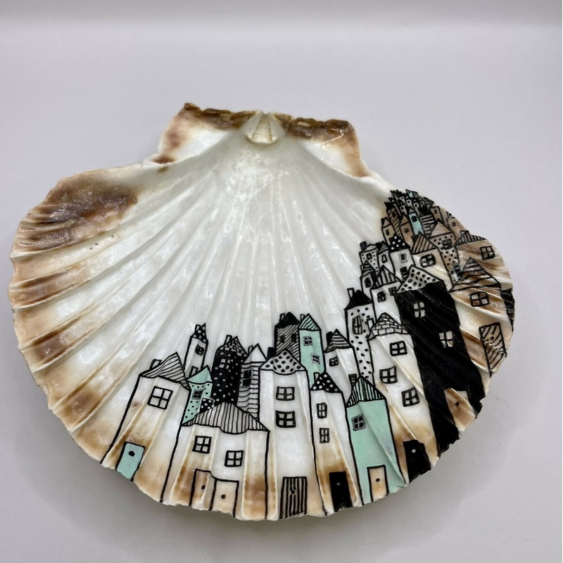 Handpainted Scallop Shells