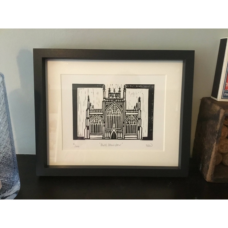 Hull Minster Framed Lino Cut Print