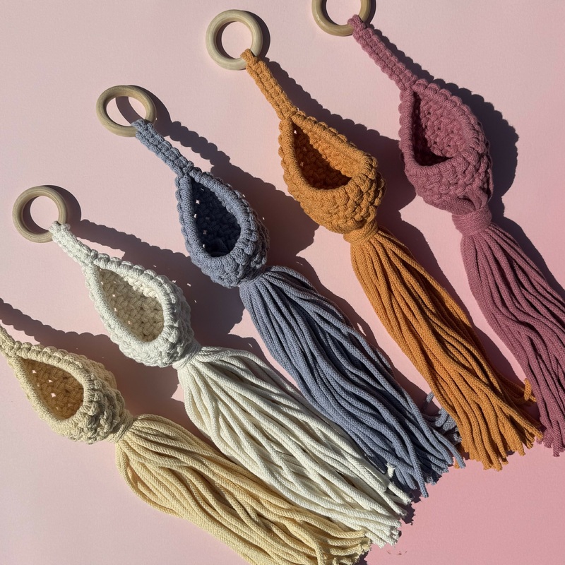 Macrame Plant Pod Hanger|White|Pink|Yellow|Orange|Iris