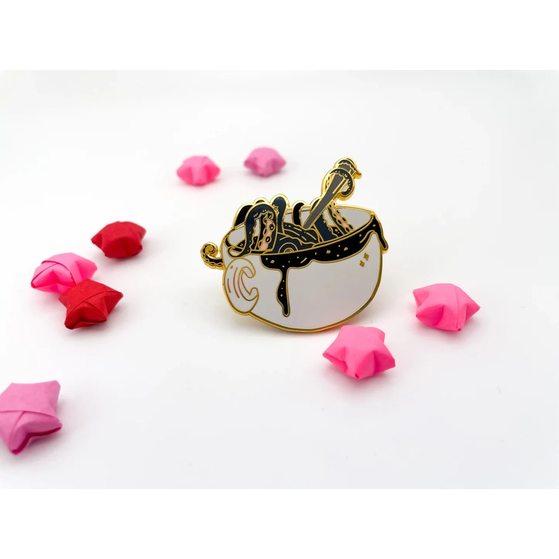 Octomug Enamel Pin