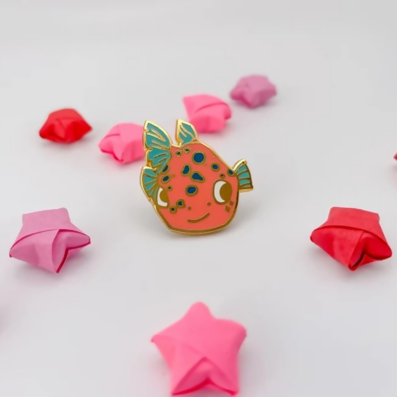 Puffer Fish Enamel Pin