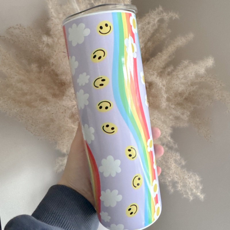Rainbows and Happy Days 20oz Stainless Steel Tumbler