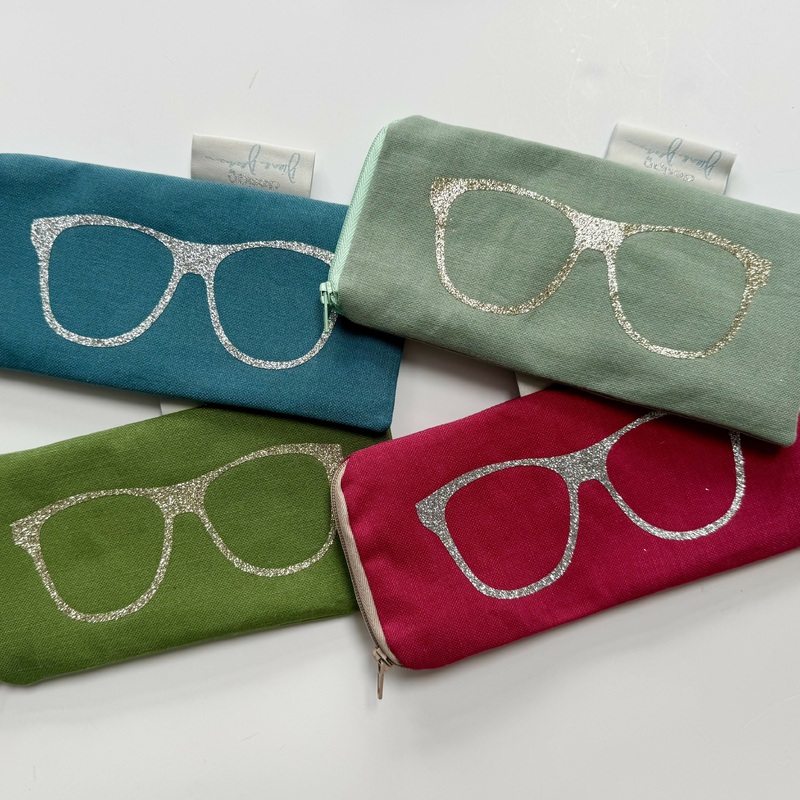 Sparkle Glasses Case|Raspberry|Seafoam|Soft Blue|Green
