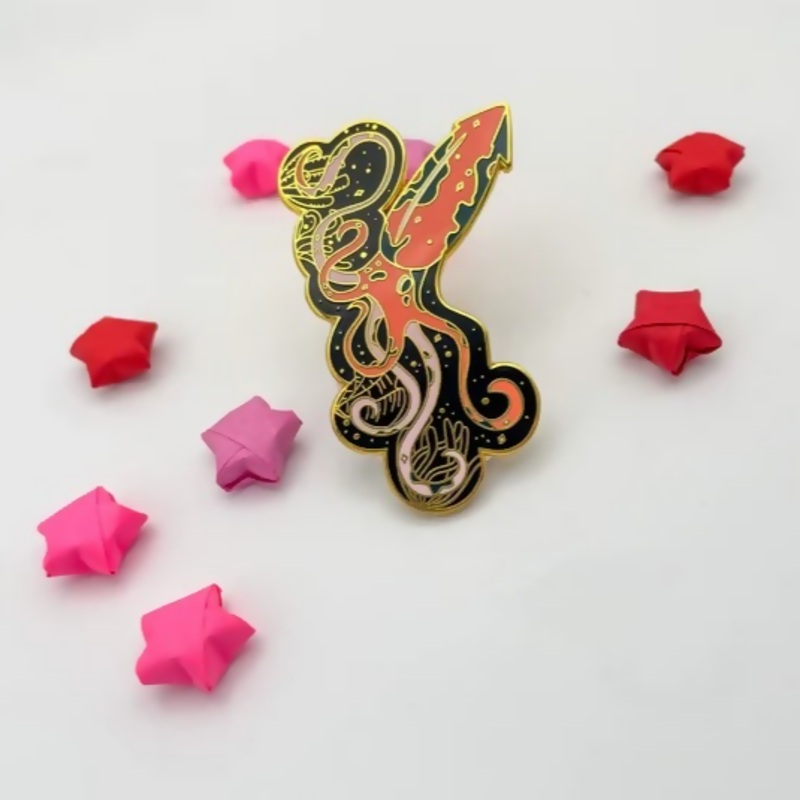 Squid Enamel Pin