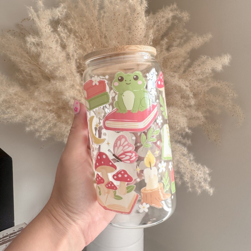 Whimsical Forest 16oz Glass Can