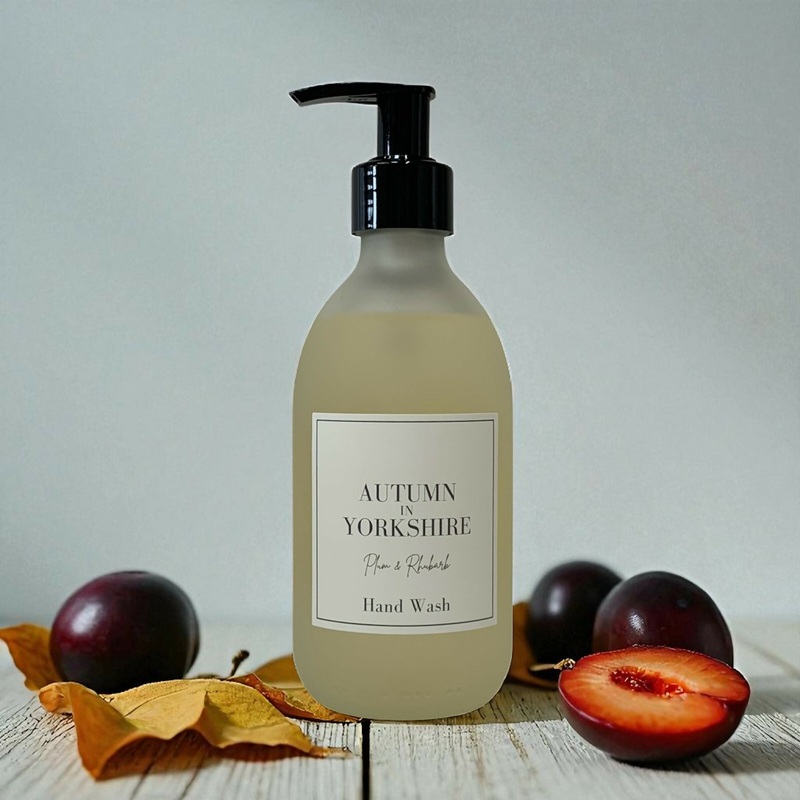 Autumn in Yorkshire – Plum and Rhubarb Hand Wash Glass Bottle 300ml