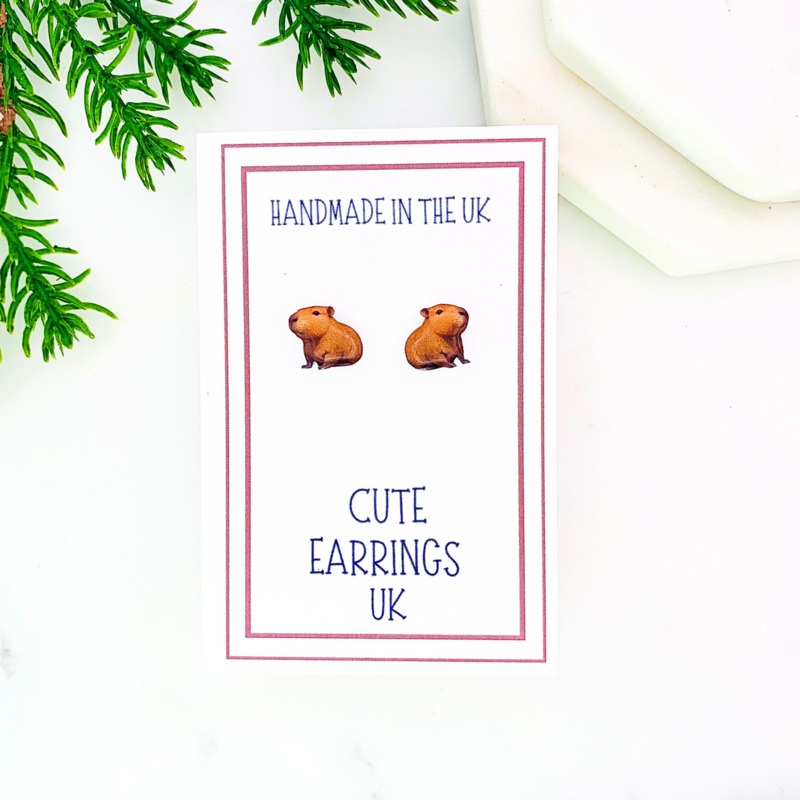 Capybara Stud Earrings