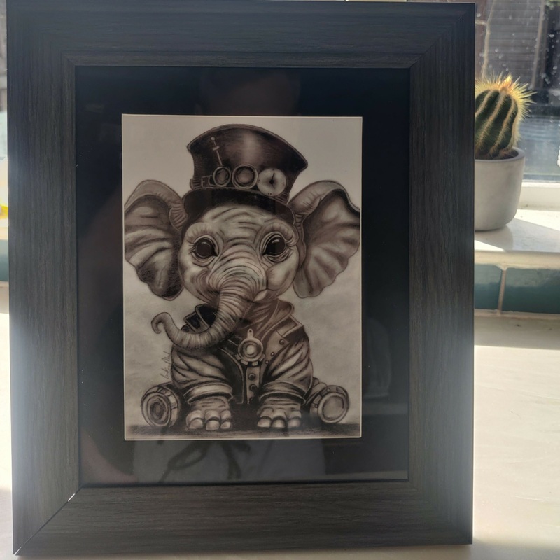 Framed A5 Art Prints|Elephant|Highland Calf