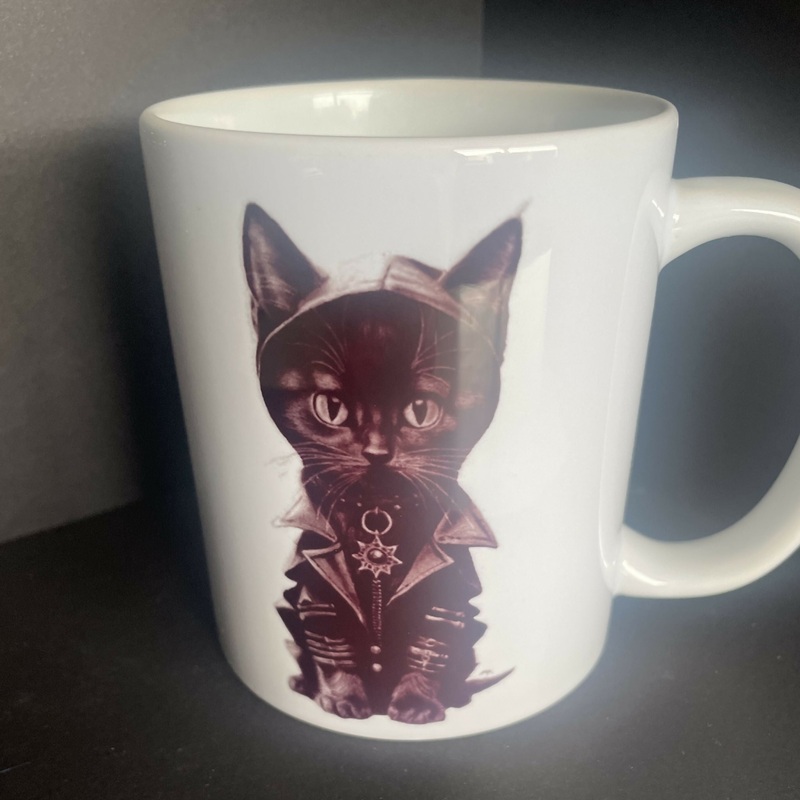 Gothic Style Black Cat Mug