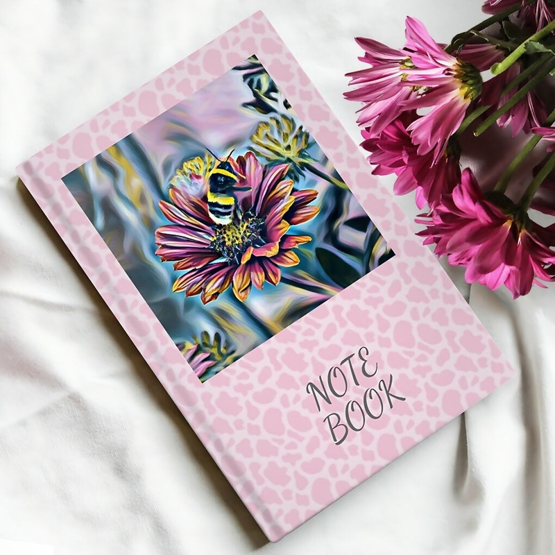 JUST VISITING! – DAISY AND BEE DESIGN A5 HARDBACK NOTEBOOK / JOURNAL