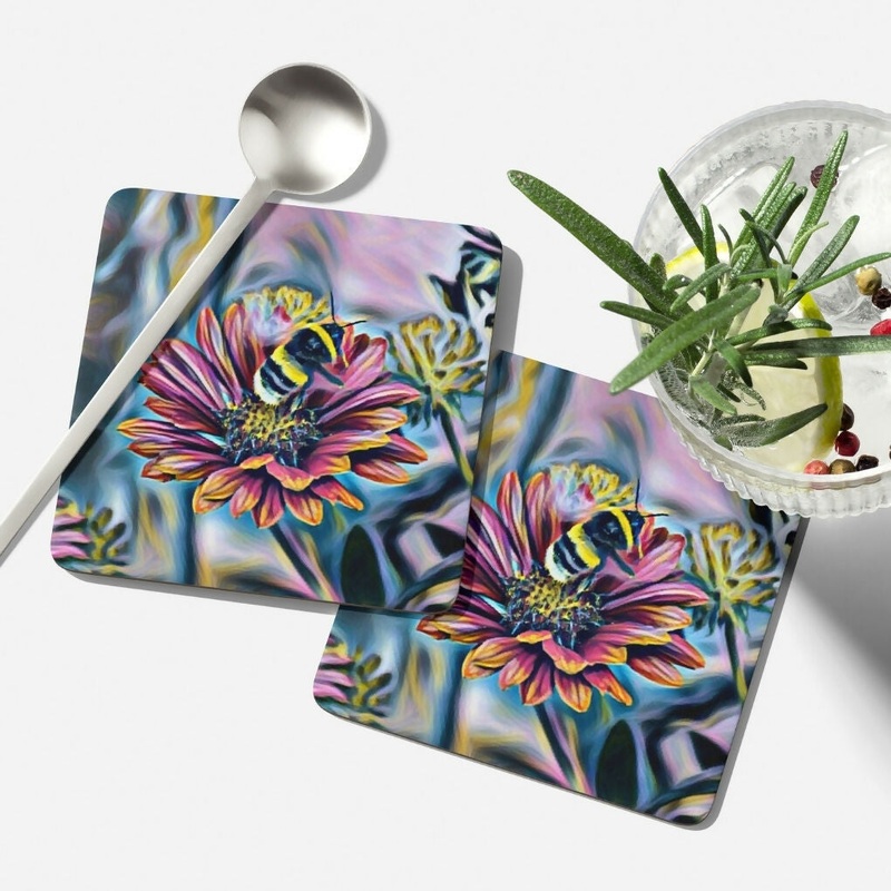 JUST VISITING – PLUM DAISY AND BEE DESIGN MELAMINE COASTER