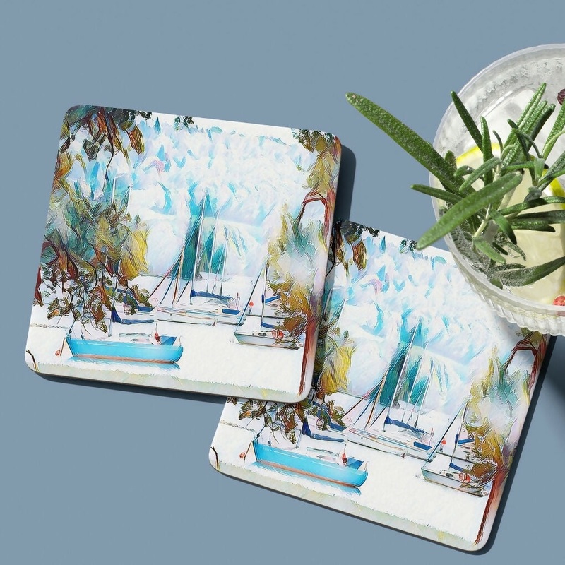 MESSING ABOUT ON THE RIVER – BOAT DESIGN MELAMINE COASTER