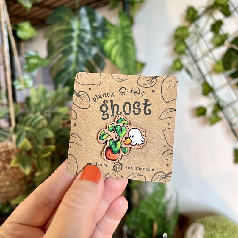 Plant Ghost Wooden Pin