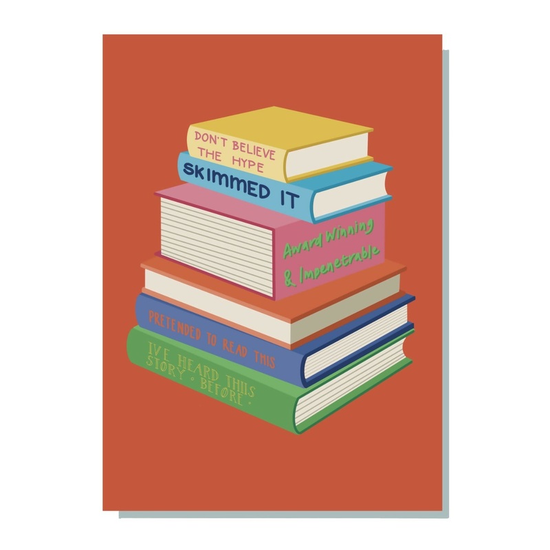 Reading Pile A4 Colour Print