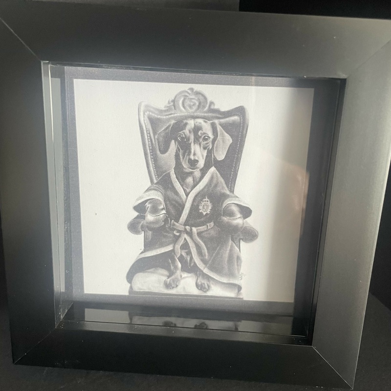 Steampunk Dachshund Mini Print and Frame