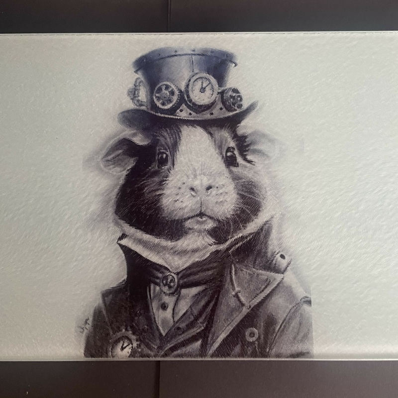 Steampunk Guinea Pig Chopping Board