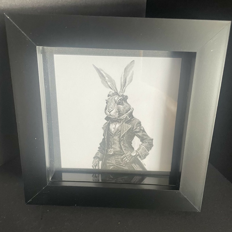 Steampunk Hare Mini Print and Frame