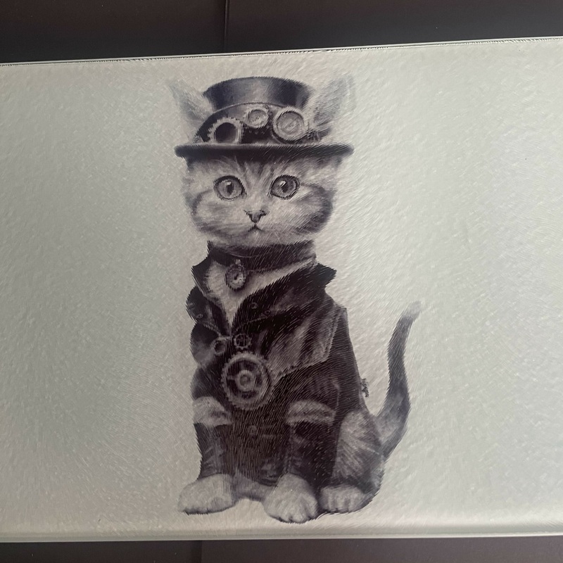 Steampunk Kitten Chopping Board