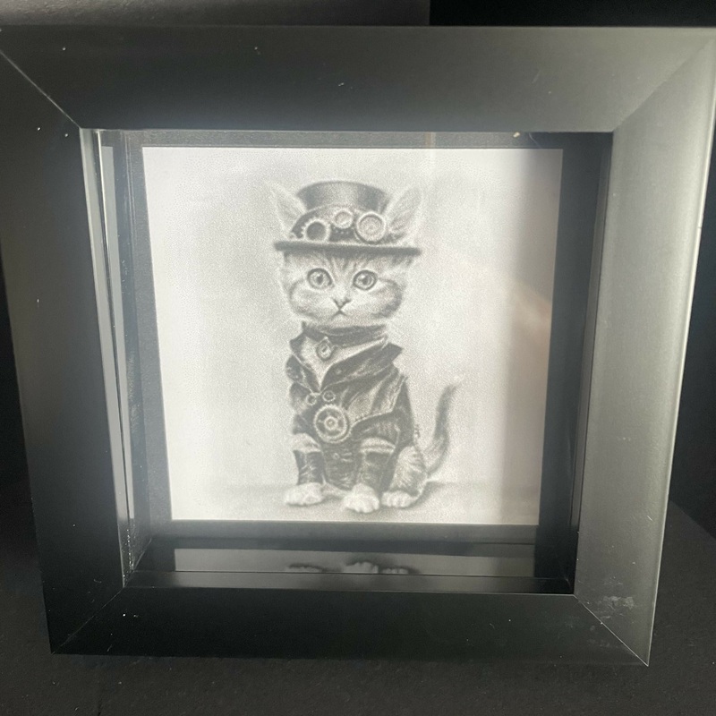 Steampunk Kitten Mini Print and Frame