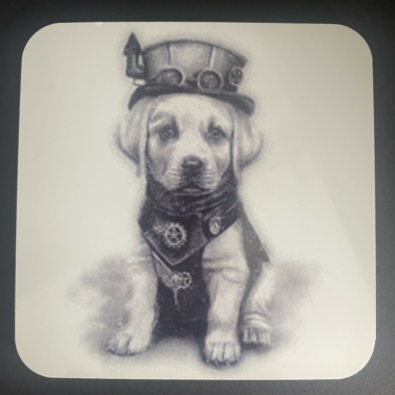 Steampunk Labrador Coaster